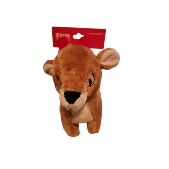 Zippy‎ Paws Deluxe Reindeer Plush Dog Toy Holiday Squeaker 8" x 7" - Picture 4 of 8